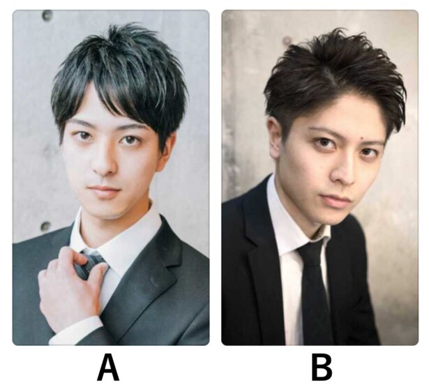 A、Bの「髪型」のうちで、どちらの髪型が好きですか？